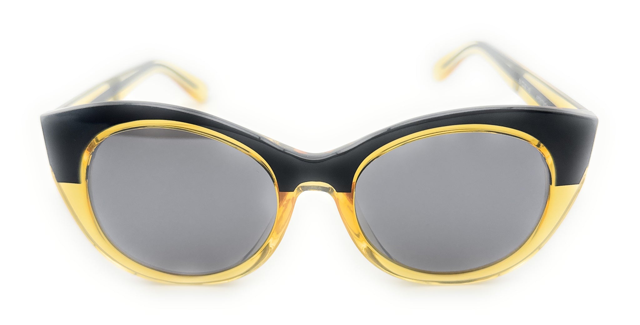 Brooklyn – Luxury Acetate Cateye Sunglasses in Gold/Black 