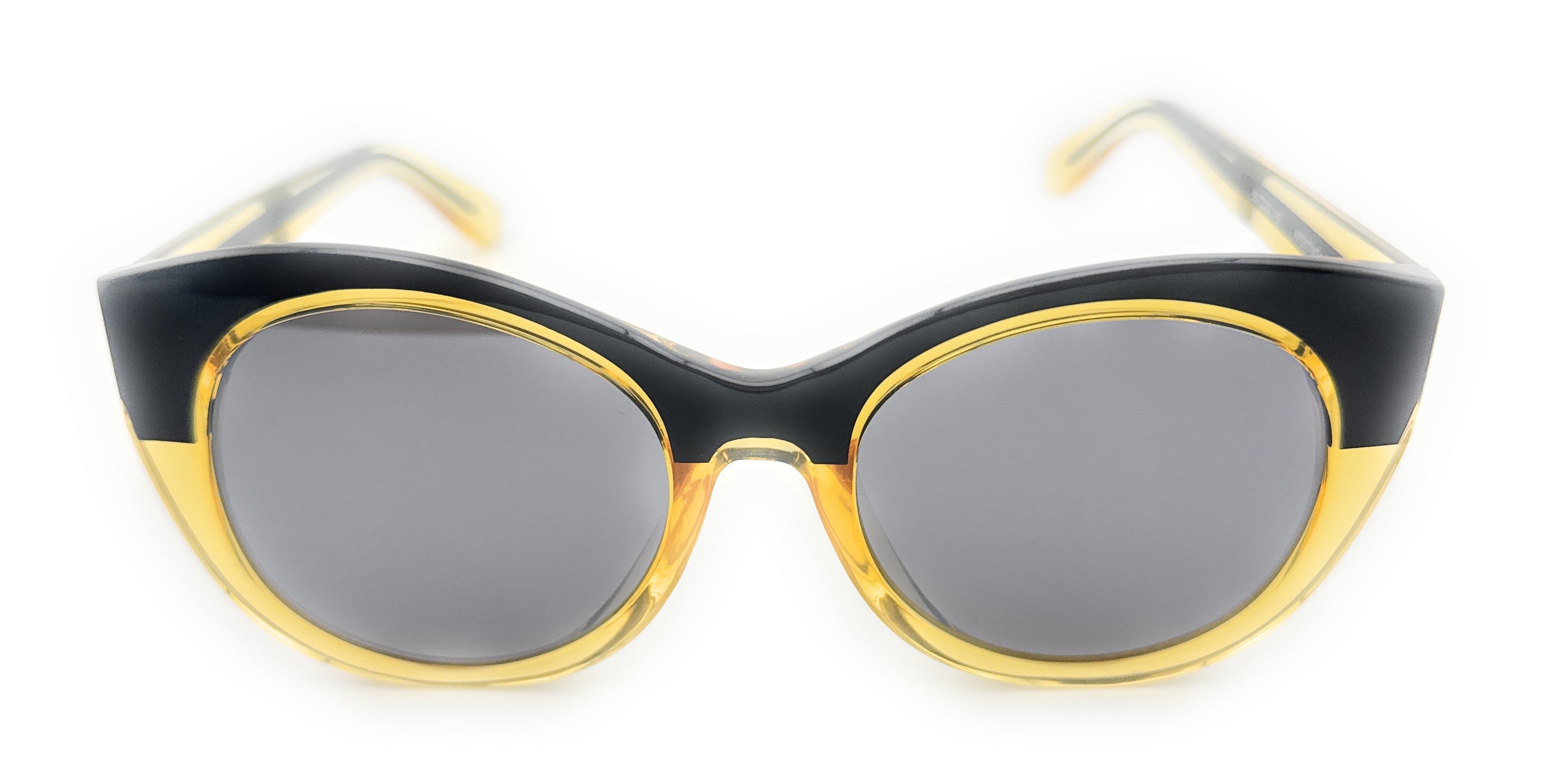 Brooklyn – Luxury Acetate Cateye Sunglasses in Gold/Black 